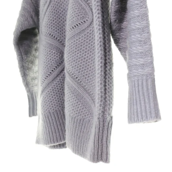 Reiss Myla Oversize Modern Cable Knit Wool Cashmere Gray Jumper Sweater Women XS - Picture 7 of 9